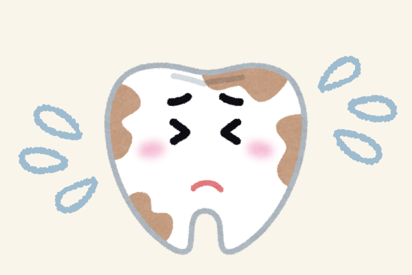 虫歯や歯の異常が原因の場合も